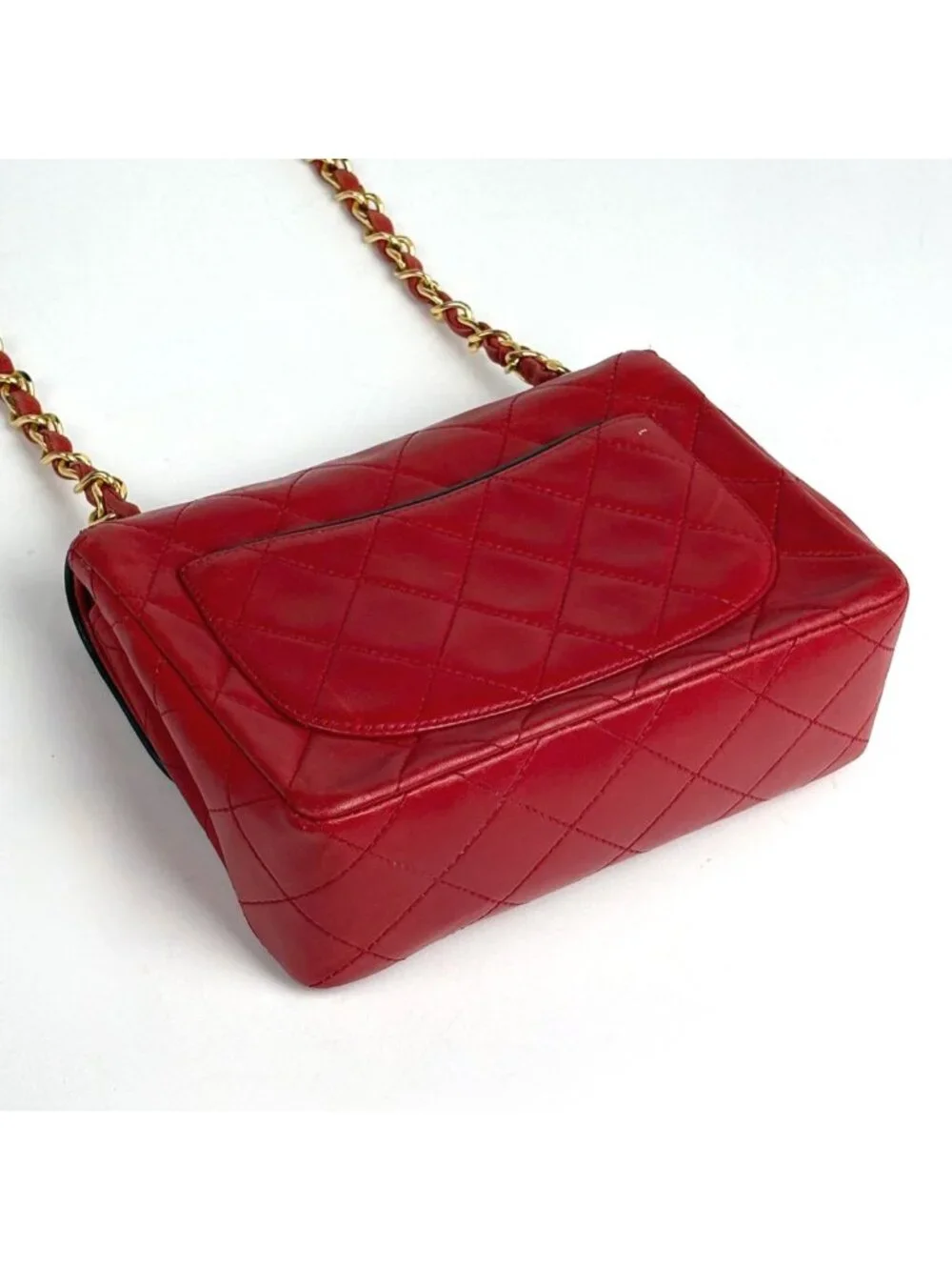 Chanel Mini Quilted Single Flap Chain Shoulder Bag CC Logo Leather